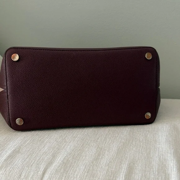 Kate Spade Maroon and Beige Tote Bag